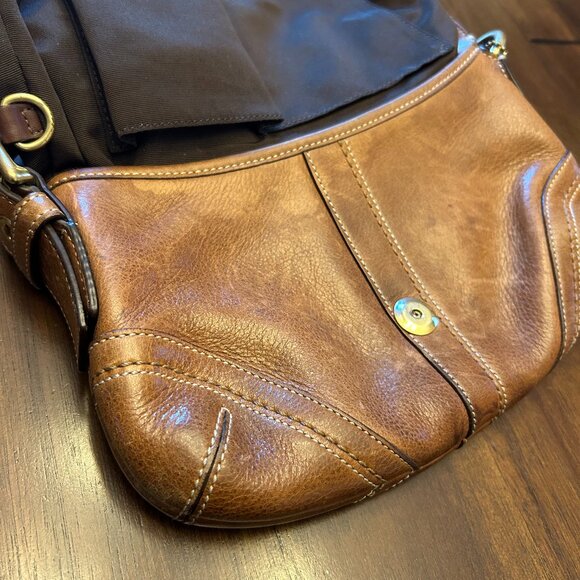 Vintage Coach 10317 Soho Buckle Braided Leather Mini Shoulder Bag Brown - Picture 10 of 16